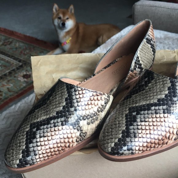 Madewell Leather Snakeskin Flats - Picture 4 of 5